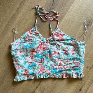 American Eagle Outfitters Floral Crop Top